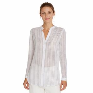 VINCE S Lightweight Striped Cotton 0952 Button Down shirt White Blue small